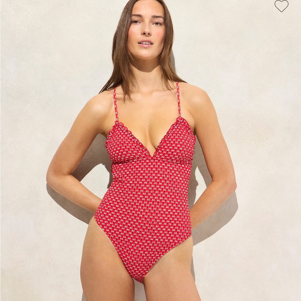 NWT J.Crew red One-Piece Swimsuit 10